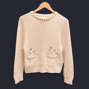 Vintage 90’s diversity cream silk sweater